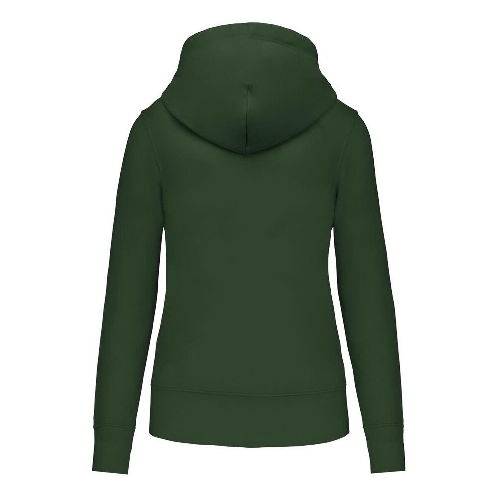 Felpa Con Cappuccio E Zip Intera Donna Kariban Verde Foresta 2/3