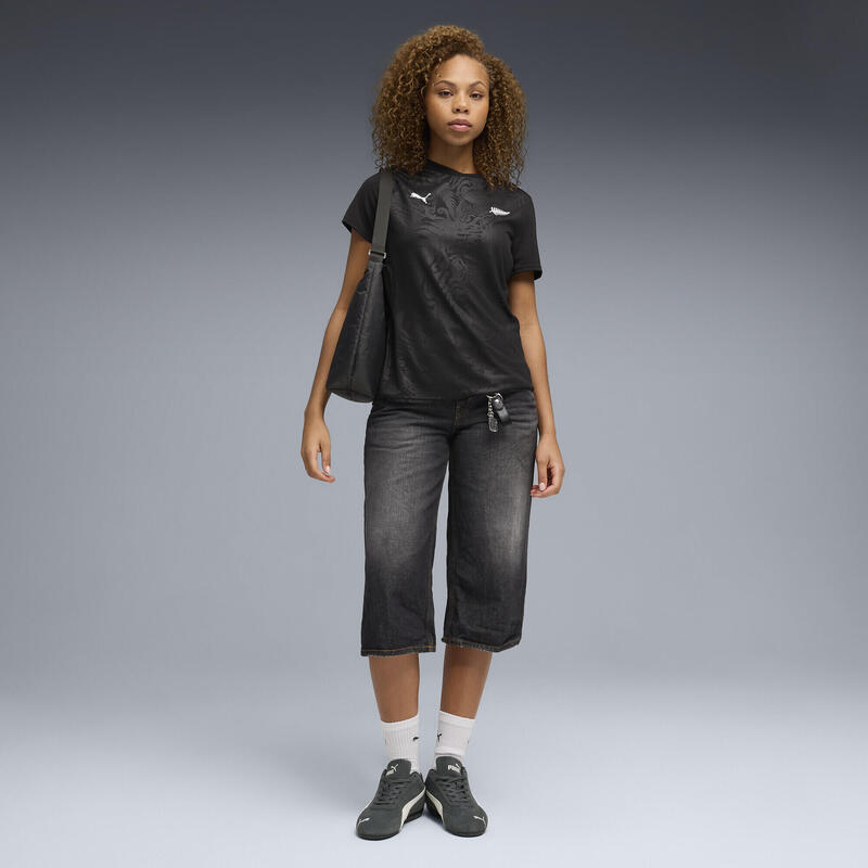 Tricou fotbal femei stil lejer, negru PUMA