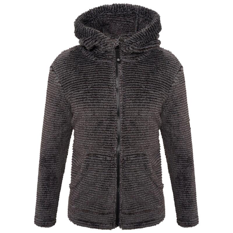 Personate Polaire de randonnée zippé à capuche pour enfant - Gris