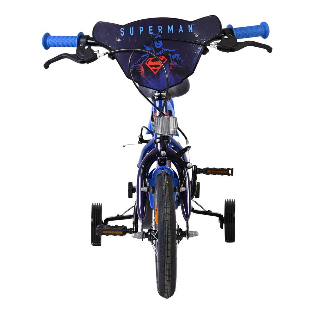 Superman 12 Zoll Kinderfahrrad Jungen Blau mit zwei Handbremsen 3/7