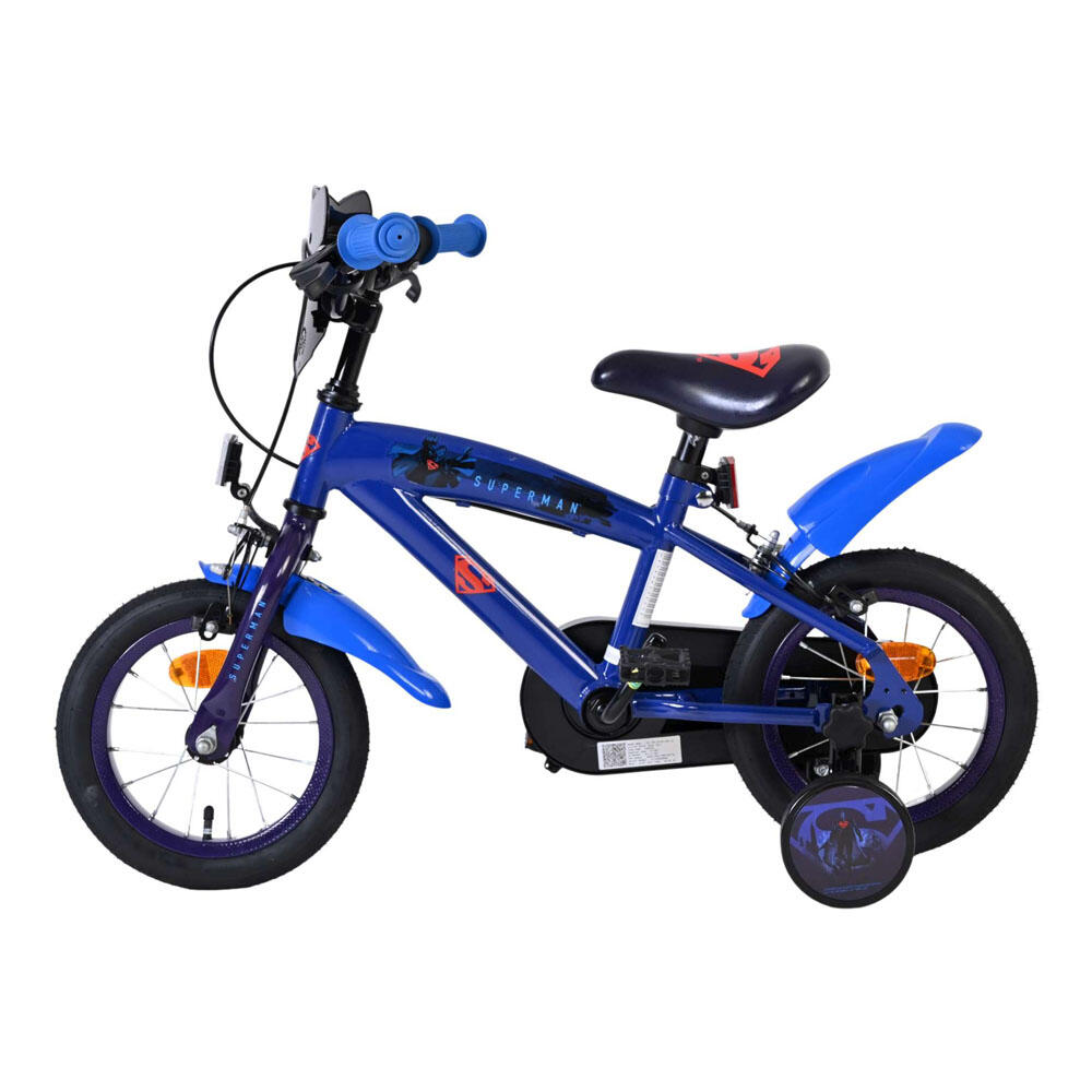 Superman 12 Zoll Kinderfahrrad Jungen Blau mit zwei Handbremsen 5/7