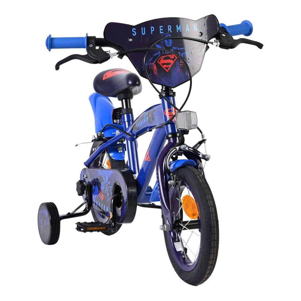 Superman 12 Zoll Kinderfahrrad Jungen Blau mit zwei Handbremsen 2/7