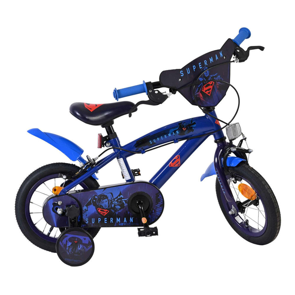 Superman 12 Zoll Kinderfahrrad Jungen Blau mit zwei Handbremsen 4/7