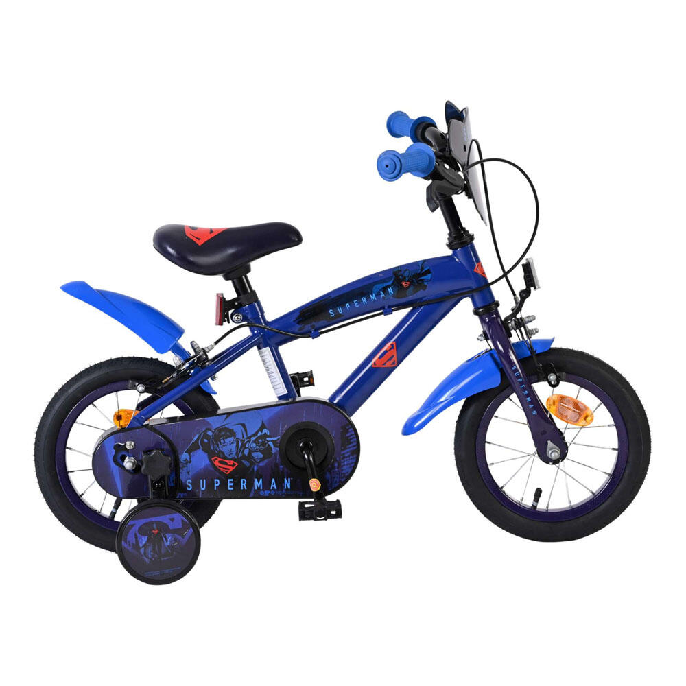 Superman 12 Zoll Kinderfahrrad Jungen Blau mit zwei Handbremsen 6/7