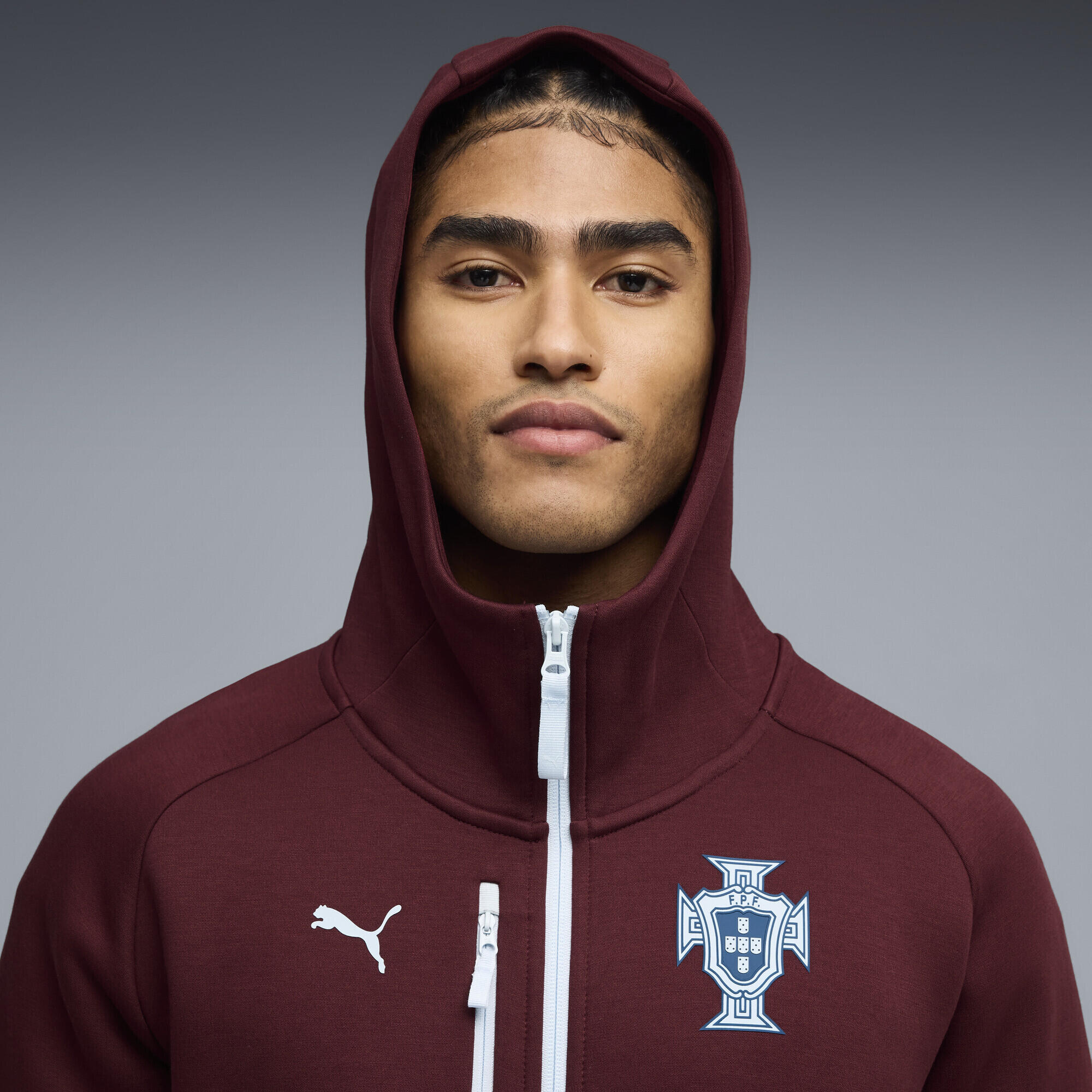 Camisola futebol homem com capuz fecho de correr Pumatech PUMA 3/7