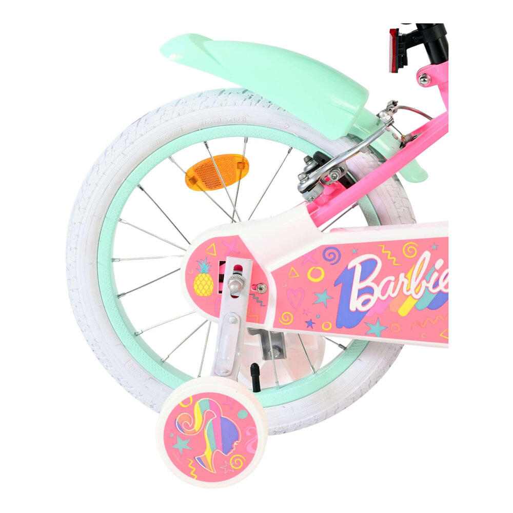 Vélo enfant Barbie 16 inch filles rose deux freins à main 7/7