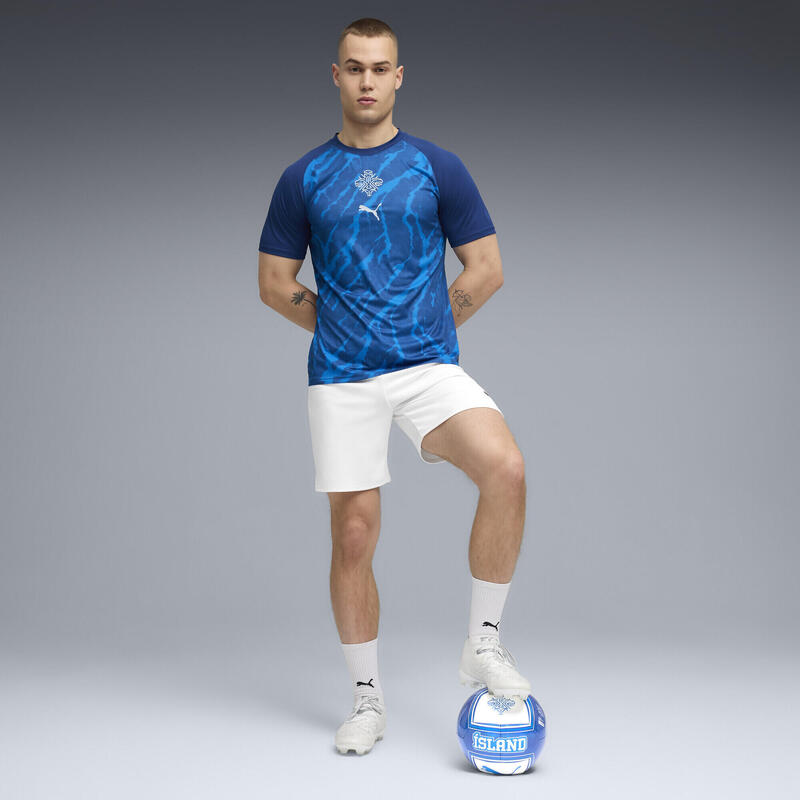 Tricou fotbal bărbați slim Island, albastru PUMA