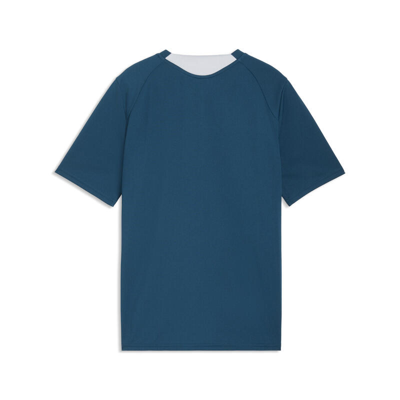 Tricou copii mânecă scurtă, logo echipă Training, albastru PUMA