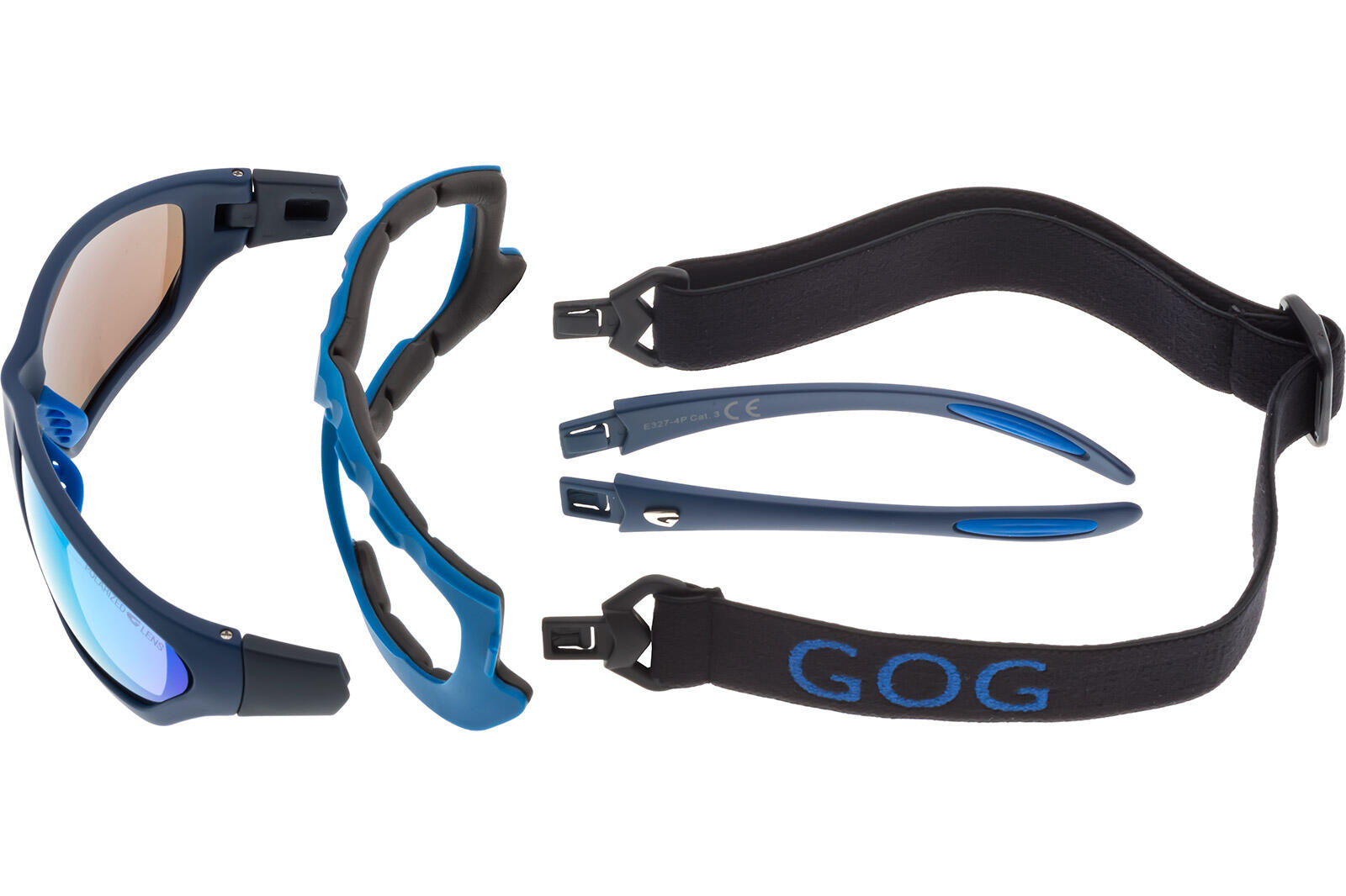 GOG - Lunettes de soleil sport unisexes Mese polarisées miroir UV400 4/6