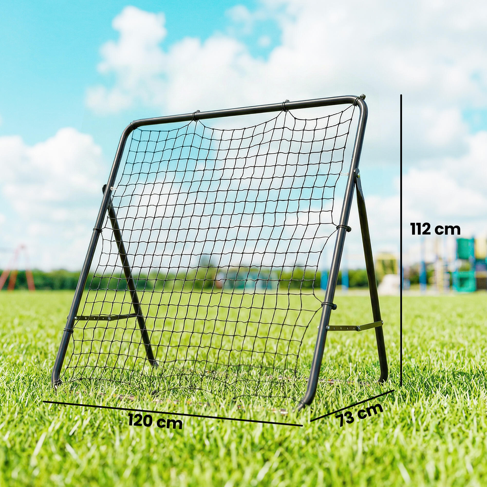 Rede de Rebote SPORTNOW em Aço e Nylon Preto 120x73x112 cm 3/5