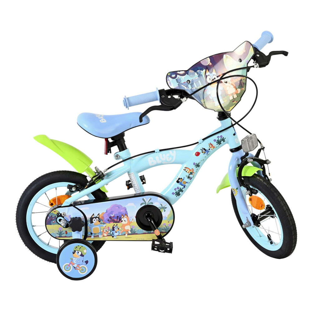 Bicicleta infantil Bluey 12 pulgadas azul claro con ruedas de entrenamiento 4/7