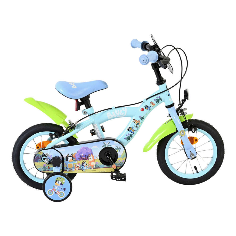 Bicicleta infantil Bluey 12 pulgadas azul claro con ruedas de entrenamiento 6/7