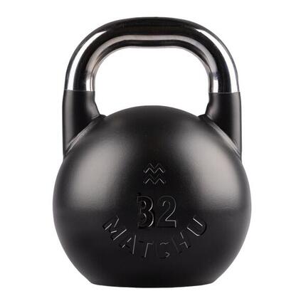 Kettlebell de compétition 32 kg en acier - Noir - 28 cm - Ø 21 cm - Acier