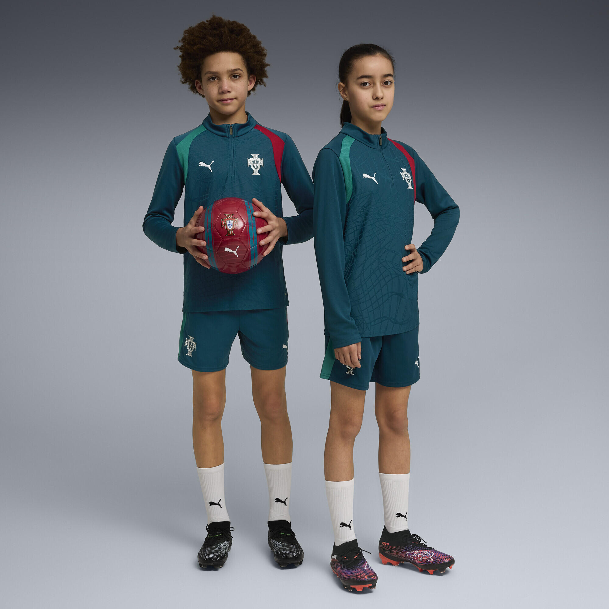Haut d’entraînement 1/4 zip Portugal Enfant et Adolescent PUMA 4/6