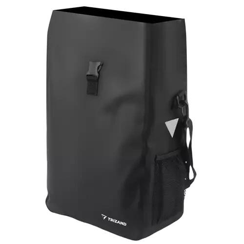 Alforja de bicicleta negro 15-20 l con correa para el hombro 3/7