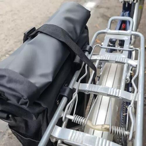 Alforja de bicicleta negro 15-20 l con correa para el hombro 2/7