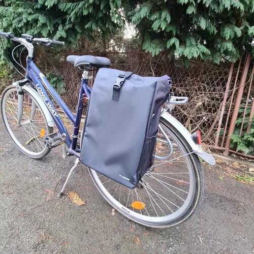 Alforja de bicicleta negro 15-20 l con correa para el hombro 6/7