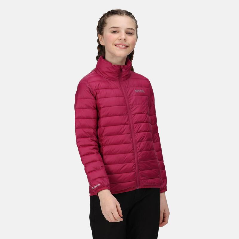 Hillpack Veste de randonnée isolée garnie de duvet pour enfant - Milieu rouge