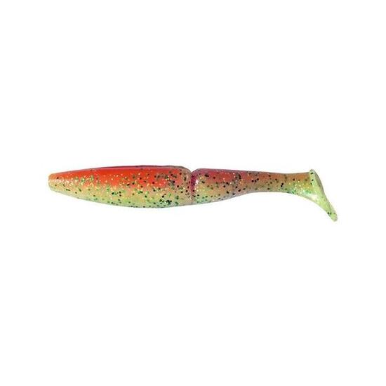 Leurre Souple Sawamura One Up Shad 2 pouces 5,3 cm - Orange Green, pack de 9