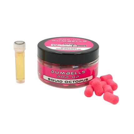 Kulki Pływające Pop Up 10mm Dumbells + dopalacz Warmuz Baits 100ml SQUID OCTOPUS