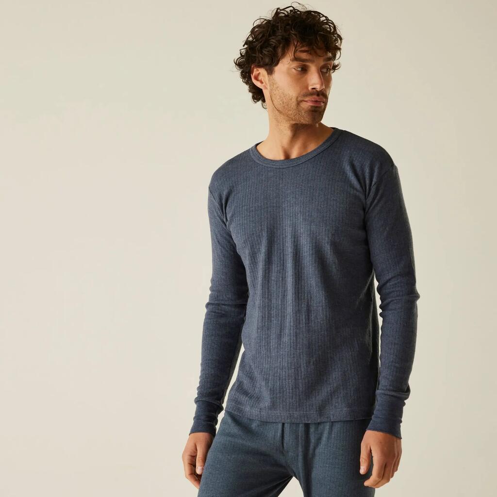 Mens Ribbed Thermal Long Sleeve Base Layer