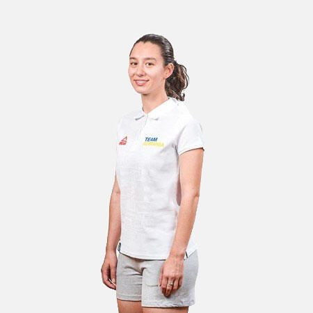 Tricou polo bumbac PEAK TeamRomania20 Femei Alb