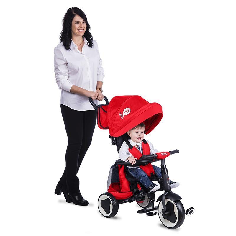 Tricicleta pliabila Qplay Rito PLUS Rosu