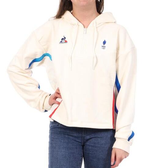 France Sweat Ecru Femme Le Coq Sportif JO 2024