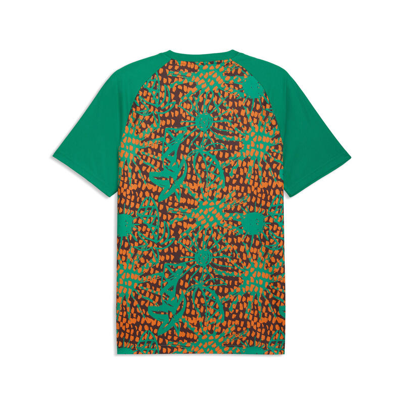 Tricou bărbați slim fit Elfenbeinküste, verde PUMA