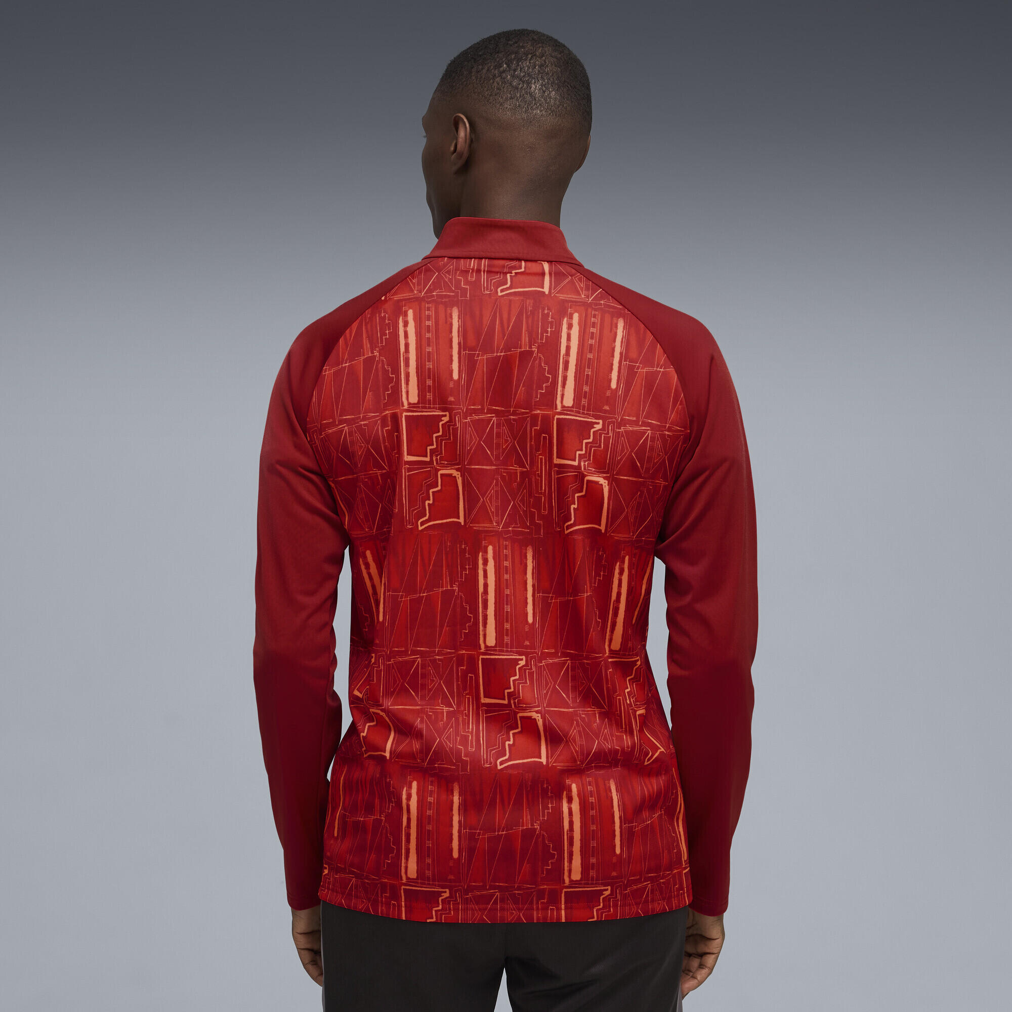 Ghana slanke warm-up-top met kwartrits voor heren PUMA 3/5