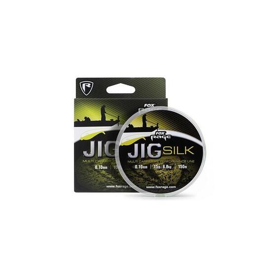 Fox Rage Jig Silk Tresse 8 brins 150 m 0,08 mm 5,4 kg Vert Fluo