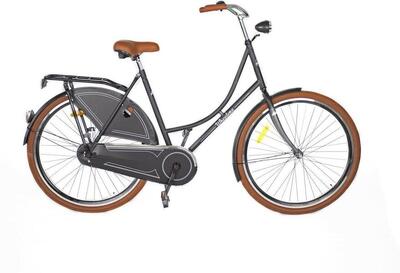Wheeler omafiets zwart 28\" dames, terugtraprem