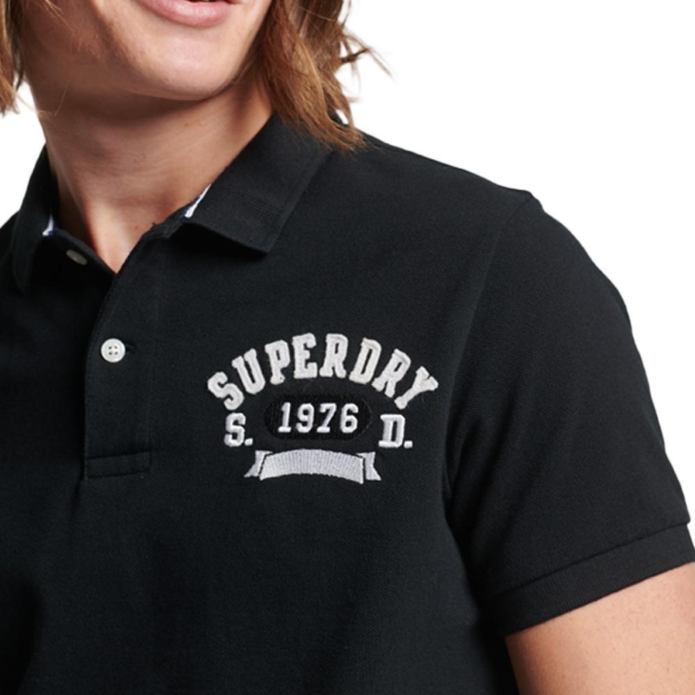 Polo Uomo Superdry Vintage Superstate Nera 2/2
