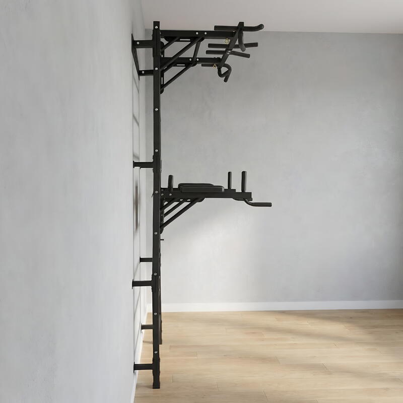 Adulți Fitness Spalier Gimnastică Bare Tracțiuni Bro Negru Metal Scări