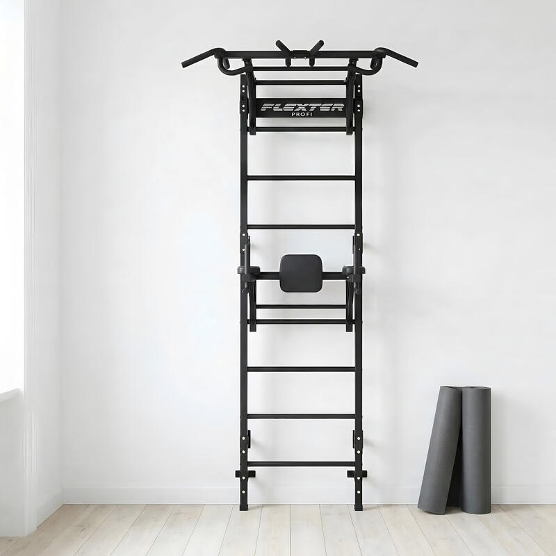 Adulți Fitness Spalier Gimnastică Bare Tracțiuni Bro Negru Metal Scări