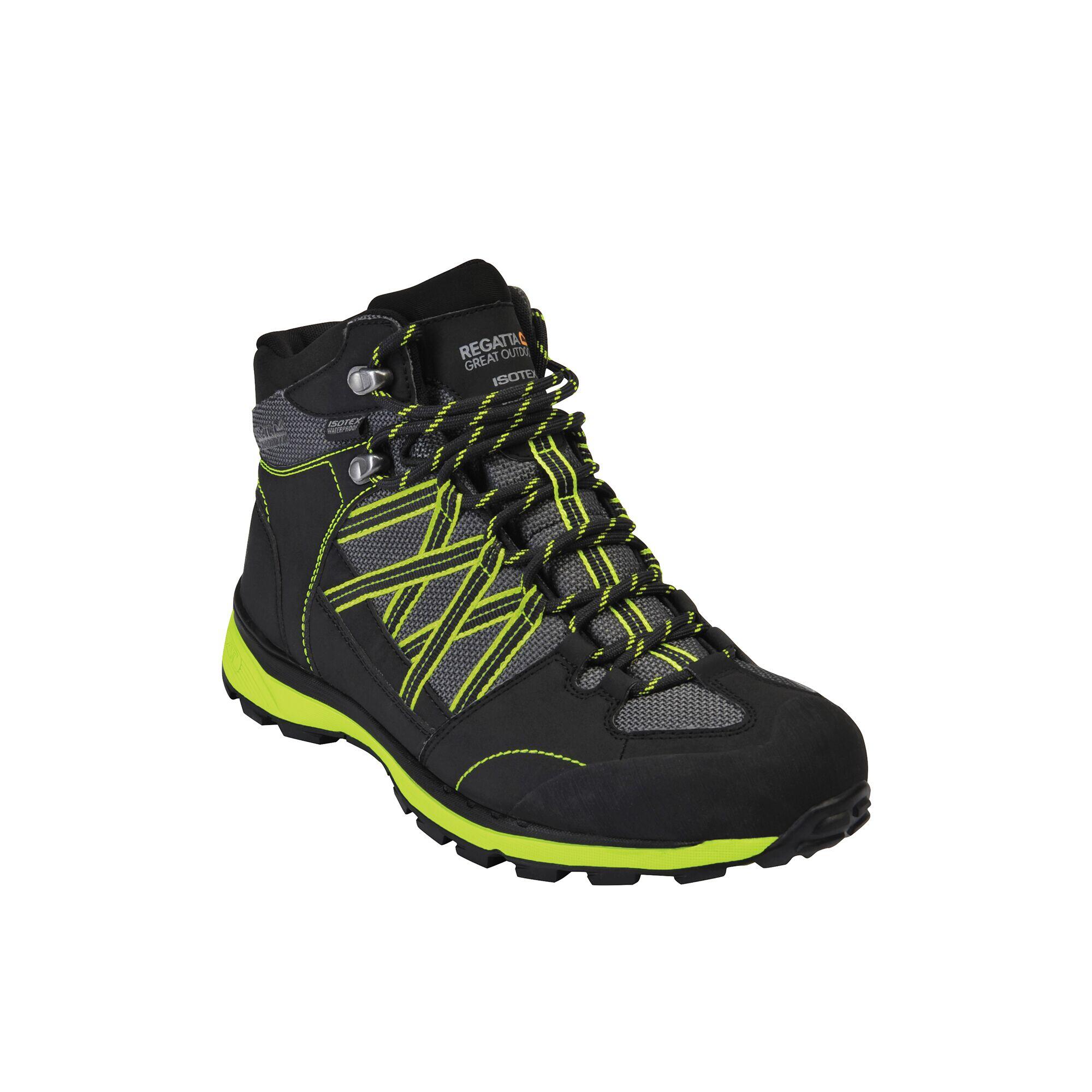 REGATTA Samaris II Men's Hiking Boots - Black/Light Green