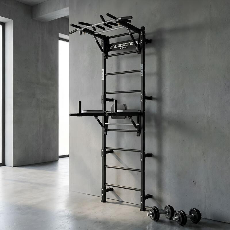 Femei Bărbați Scară Fixă Fitness Metal cu Bară de Tracțiuni Urban Negru