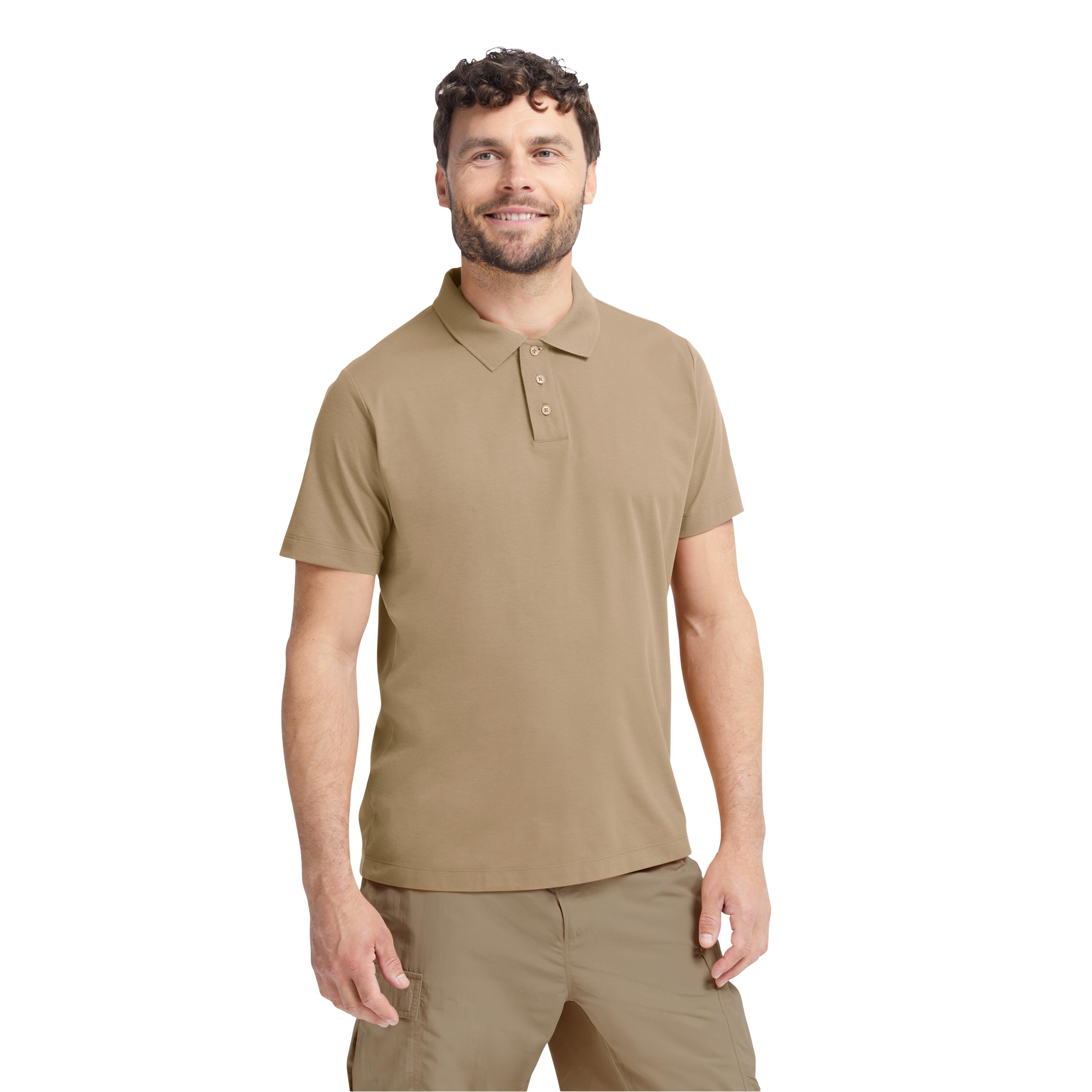 Travel Polo Heren Heren Polo Hazel Wood 3/6