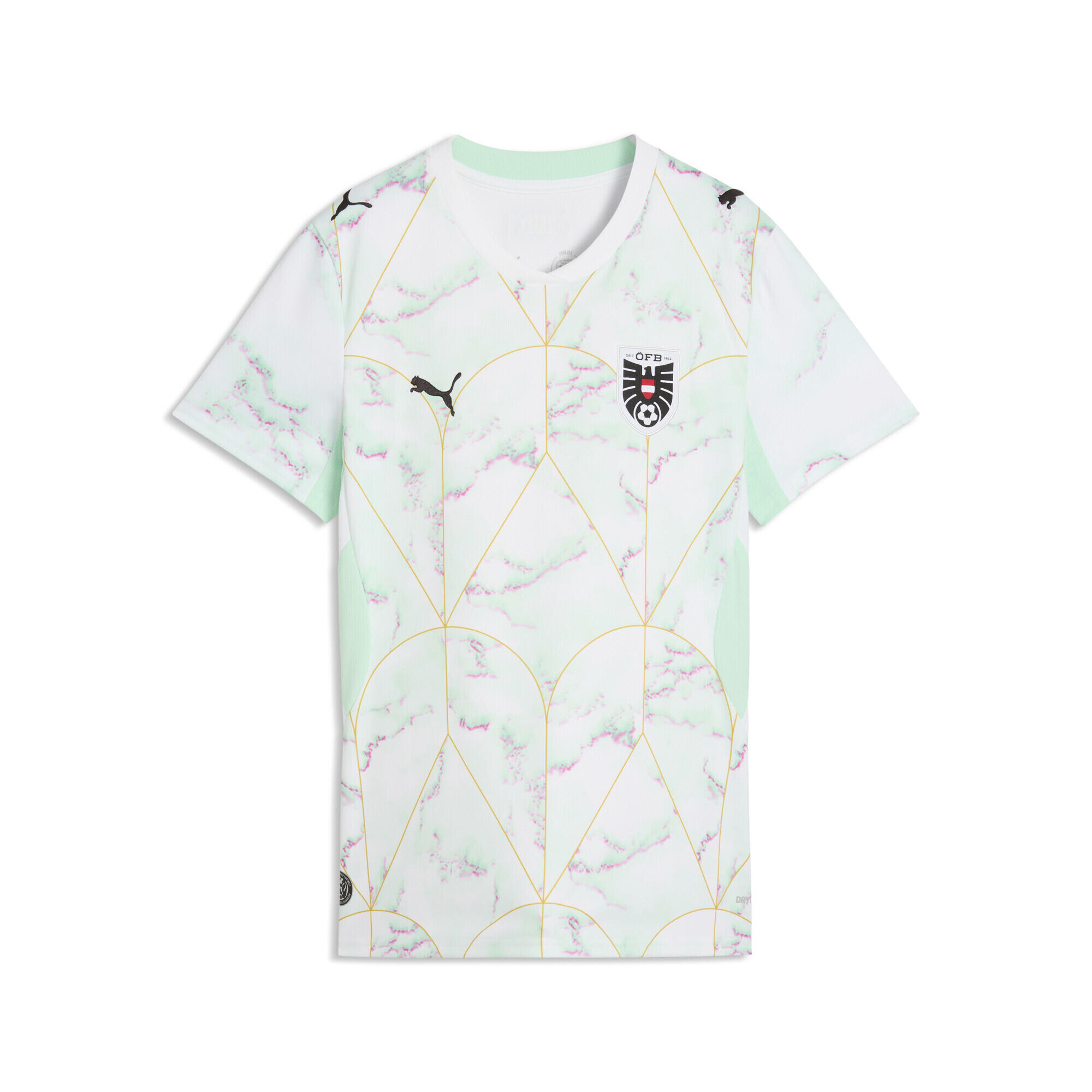 Tricou fotbal femei emblemă echipă, Model Deplasare, alb PUMA