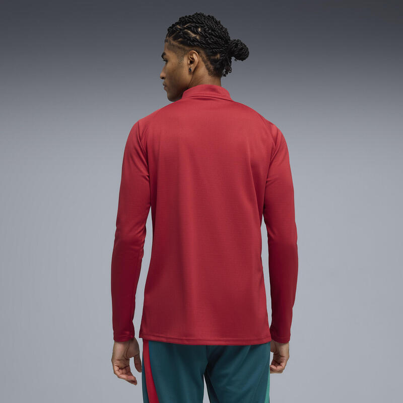 Tricou fotbal bărbați mânecă lungă Trainingstop, alb, verde, roșu, albastru PUMA