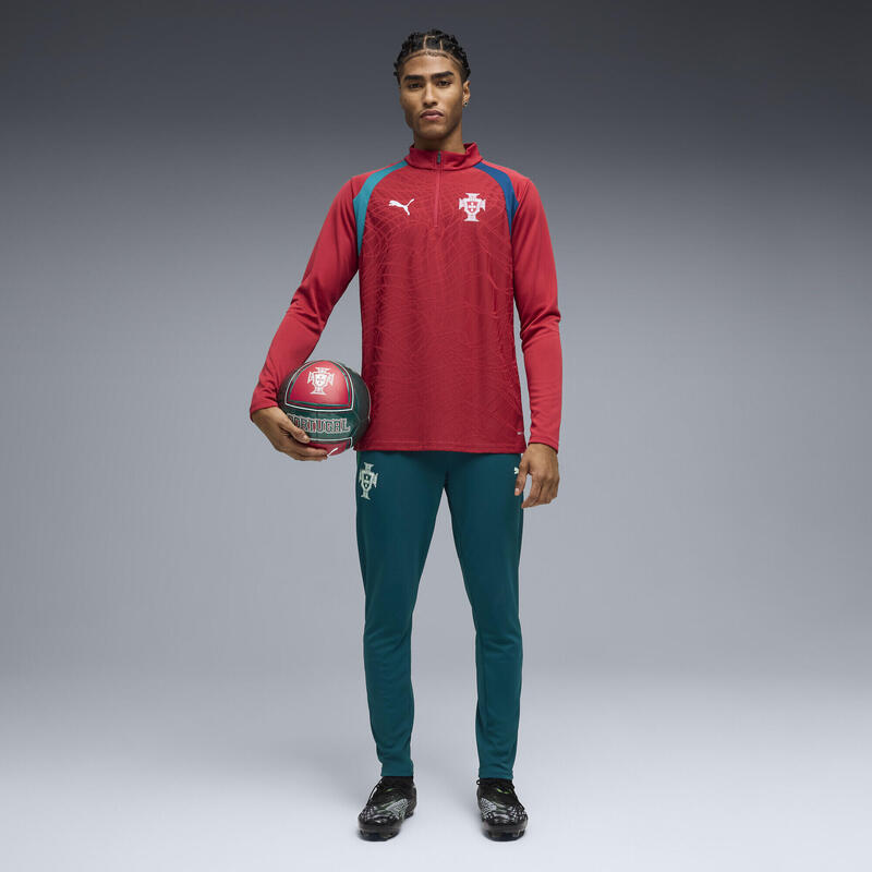 Tricou fotbal bărbați mânecă lungă Trainingstop, alb, verde, roșu, albastru PUMA