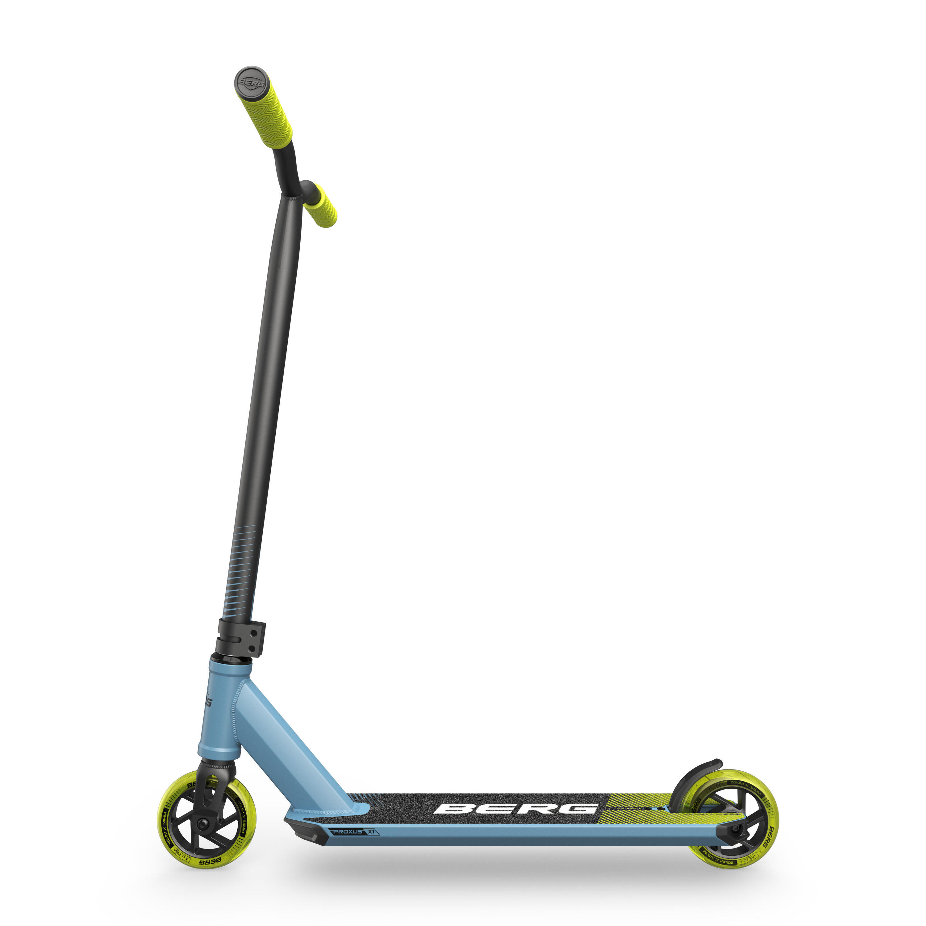 Trottinette Freestyle pour Enfants, 6+ Ans, Proxus X1 Bleu/Lime 2/5