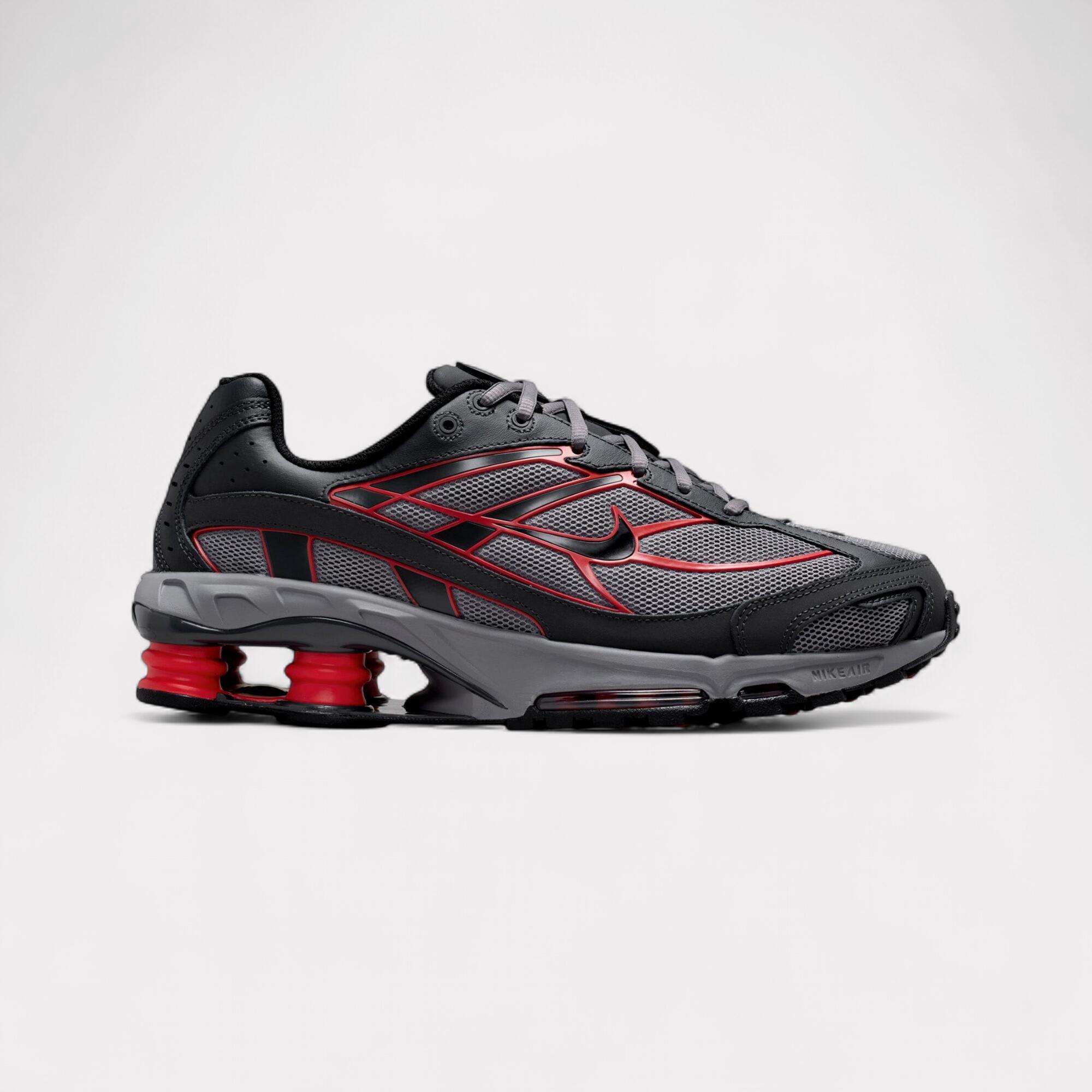 black / carmine red / blue grey
