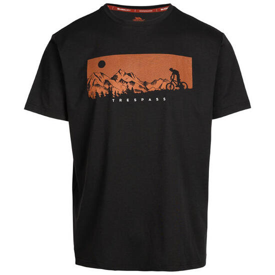 Trespass Nellow T-shirt homme noir manches courtes imprimé