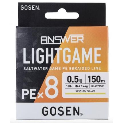 Tresse Gosen Answer Lightgame X8 150 m - 0,105 mm - 4,7 kg - Cocktail Yellow