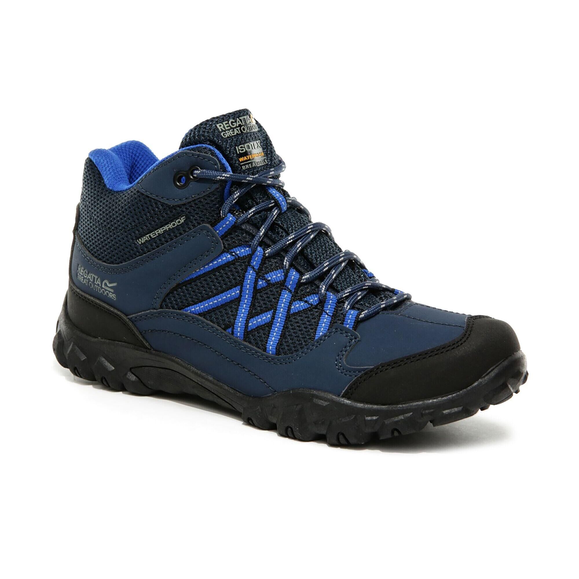 REGATTA Edgepoint Kids' Hiking Waterproof Mid Boots - Dark Blue