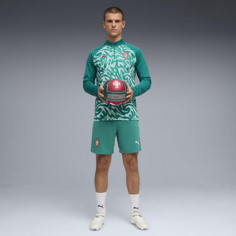 Tricou fotbal bărbați mânecă lungă Aufwärmoberteil, roșu PUMA