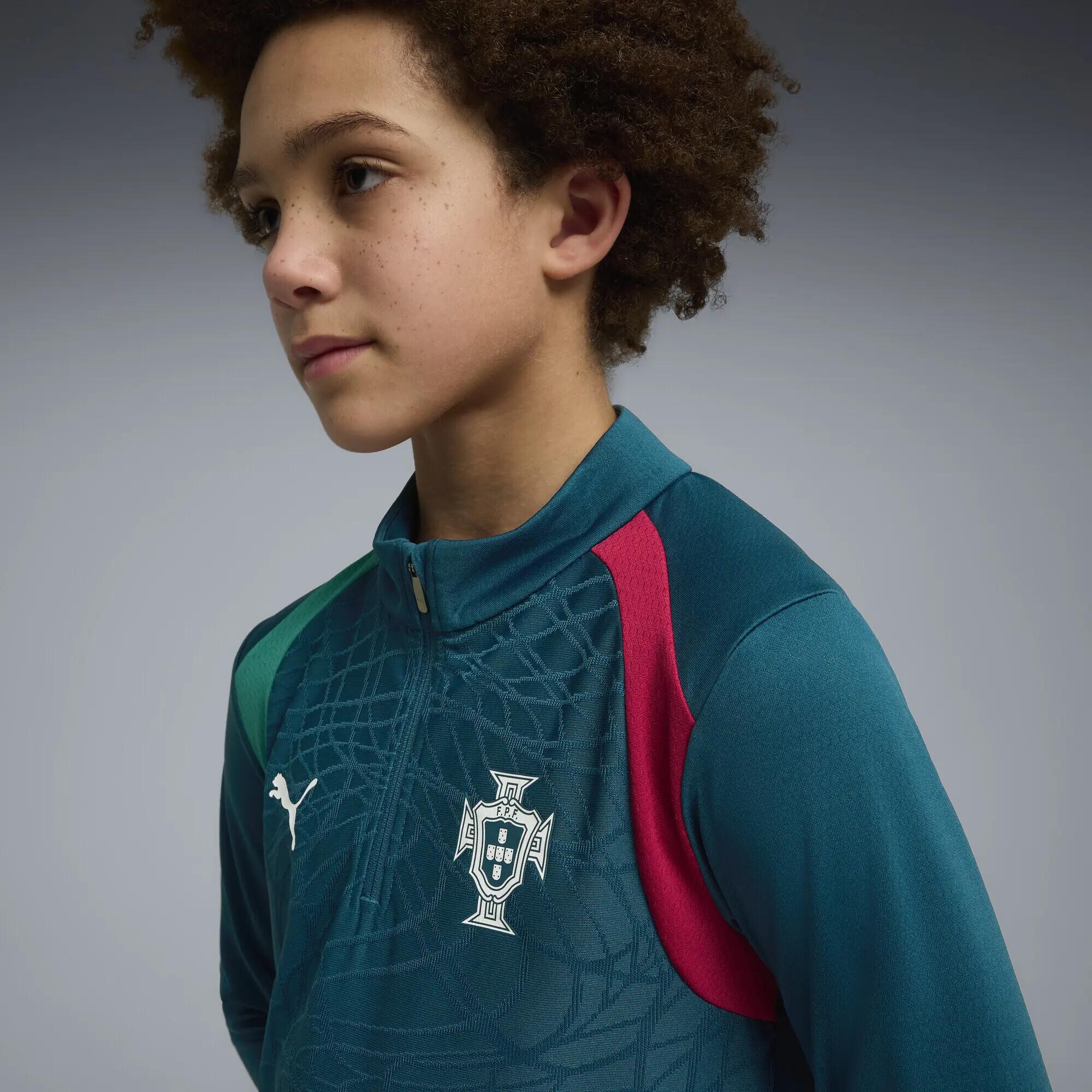 Maglia da training con zip Portogallo per ragazzi PUMA 3/6