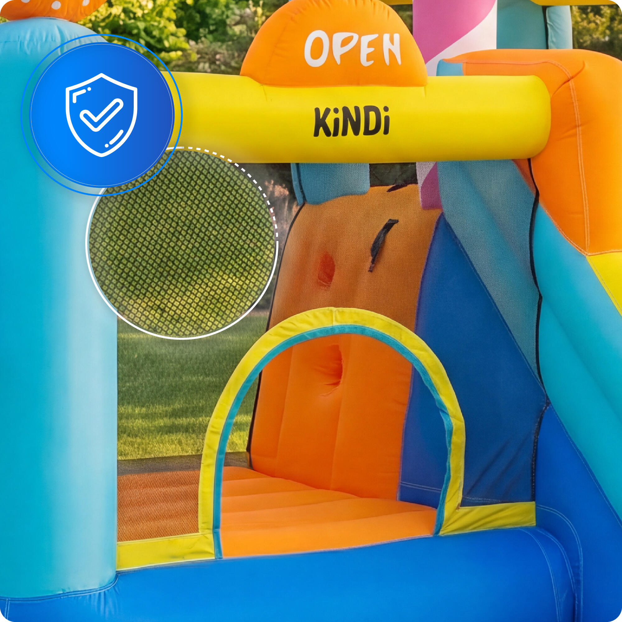 Opblaasbare speeltuin voor in de tuin KiNDi DPZ002 4/7