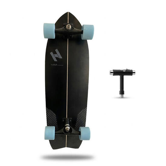 Pack Skate Cruiser noir HANA Outdoors – Trucks CX4 avec clé de réglabe